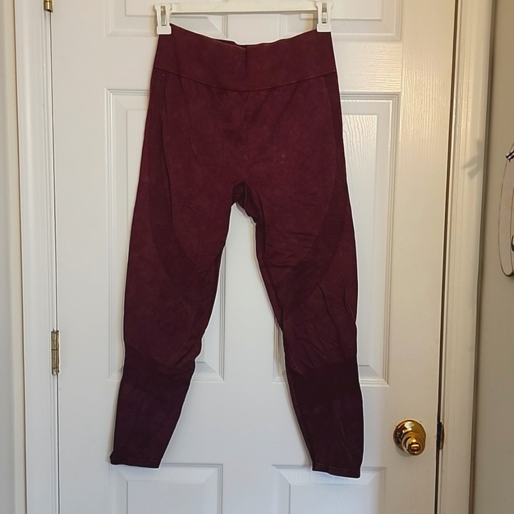 XL Burgundy PINK Leggings